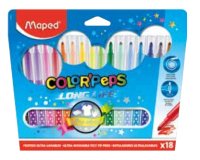 Feutre coloriage maped color'peps triangulaire encre ultra-lavable capuchon ventilé pointe bloquée pochette 18 unités