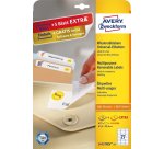 Avery L4737REV-25 etichetta autoadesiva Rettangolo con angoli arrotondati Rimovibile Bianco 675 pz