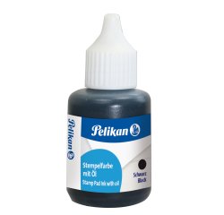 Inchiostro per timbri in metallo - con olio - 30 ml - nero - Pelikan
