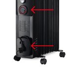 Argoclima WARM BLACK TT 9 Interno Bianco 2400 W Riscaldatore ambiente elettrico a olio