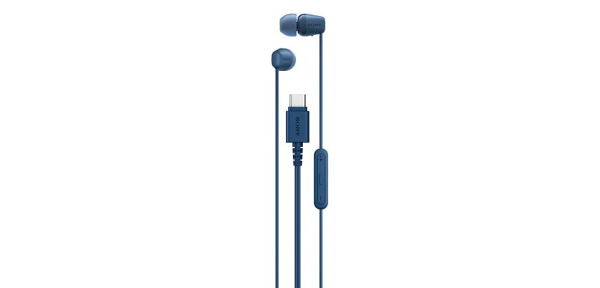 Sony IER-EX15C Auricolare Cablato In-ear Musica e Chiamate USB tipo-C Blu