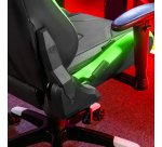 X Rocker Agility eSports RGB PC-Gaming-Stuhl Gepolsterter Stuhl Schwarz, Grau
