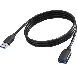 Vision TC 2MUSB3.0EXT/BL câble USB USB 3.2 Gen 1 (3.1 Gen 1) 2 m USB A 5 Gbit/s Noir