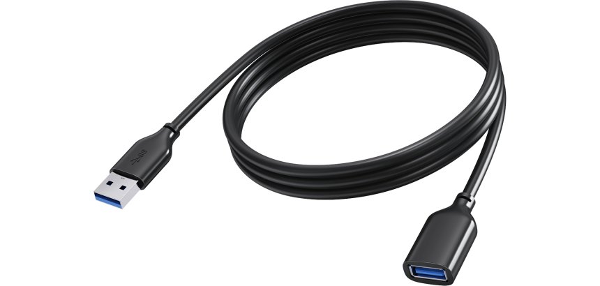 Vision TC 2MUSB3.0EXT/BL câble USB USB 3.2 Gen 1 (3.1 Gen 1) 2 m USB A 5 Gbit/s Noir