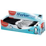 Feutre maped marker'peps effaçable à sec pour ardoises blanches coloris noir