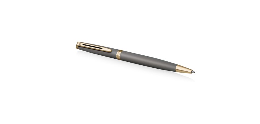 Stylo-bille waterman hemisphere metallic           retractable clip pointe       moyenne encre bleue coloris