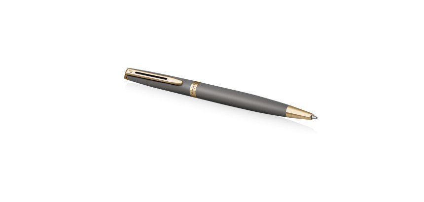Stylo-bille waterman hemisphere metallic           retractable clip pointe       moyenne encre bleue coloris