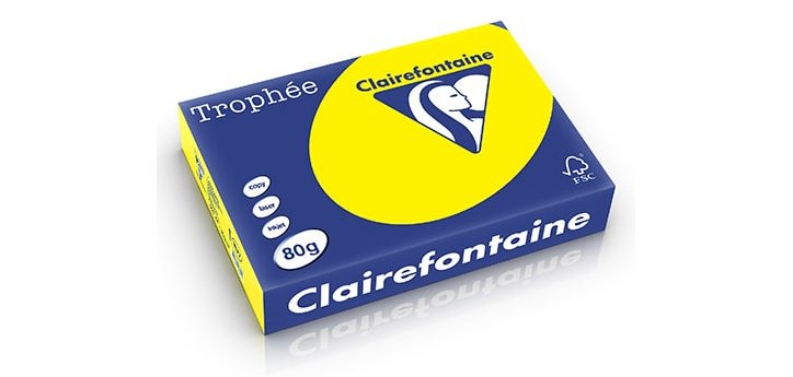 Papier clairefontaine multifonction laser couleur   trophe a4 80g/m2  vert nature parfaite opacite paquet 500
