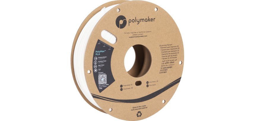 Polymaker PA06002 3D Printing Material Polylactic Acid (PLA) White 750 g
