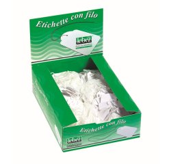 Lebez Confezione 1000 Etichette Con Filo Misura 13X34 Mm