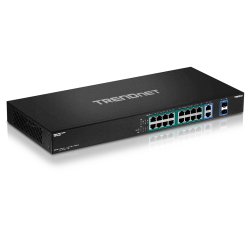 Trendnet TPE-TG182F v1.0R Non-géré Gigabit Ethernet (10/100/1000) Connexion Ethernet, supportant l'alimentation via ce port (PoE) 1U Noir
