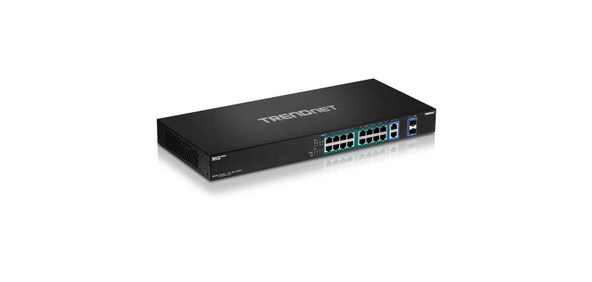 Trendnet TPE-TG182F v1.0R Non-géré Gigabit Ethernet (10/100/1000) Connexion Ethernet, supportant l'alimentation via ce port (PoE) 1U Noir