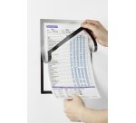 Cadre affichage durable duraframe note magnetique a4 peut contenir 5 affiches porte-stylo inclus argent