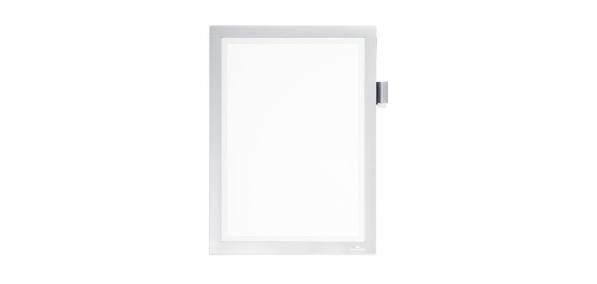 Cadre affichage durable duraframe note magnetique a4 peut contenir 5 affiches porte-stylo inclus argent