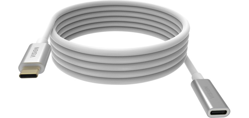 Vision TC 2MUSBCEXT câble USB USB 3.2 Gen 2 (3.1 Gen 2) 2 m USB C Blanc