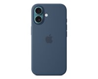 Apple Coque en silicone avec MagSafe pour iPhone 16 - Denim