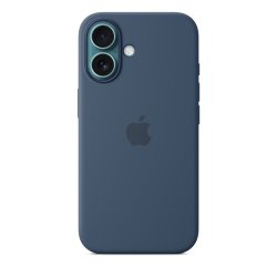 Apple Coque en silicone avec MagSafe pour iPhone 16 - Denim