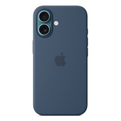 Apple Coque en silicone avec MagSafe pour iPhone 16 - Denim