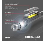 NEBO BIG LARRY 2 -Torcia luminosa e luce da lavoro con clip e base magnetica