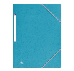 Chemise 3 rabats Oxford top file + a4 avec élastique couverture carte bleu