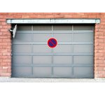 Panneau adhesif exacompta pvc antiderapant interdiction     stationner 30cm coloris rouge