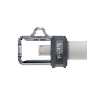 SanDisk Ultra Dual m3.0 lecteur USB flash 256 Go USB Type-A / Micro-USB 3.2 Gen 1 (3.1 Gen 1) Noir, Argent, Transparent