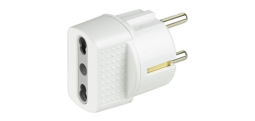 bticino S3625D power plug adapter Type C (Europlug) White