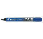 Marqueur pilot 100 permanent pointe ogive fine 1/4,5mm      résiste à l'eau coloris bleu