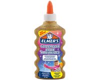 Colle liquide pailletee elmers lavable adapte aux enfants   pour fabrication slime -       flacon 177ml coloris or