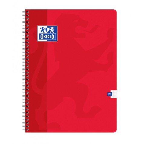 Cahier Oxford color life 24x32cm grands carreaux seyès 100 pages reliure spirale couverture carte coloris assortis