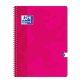 Cahier Oxford color life 24x32cm petits carreaux 5mm 180 pages reliure spirale couverture carte coloris assortis