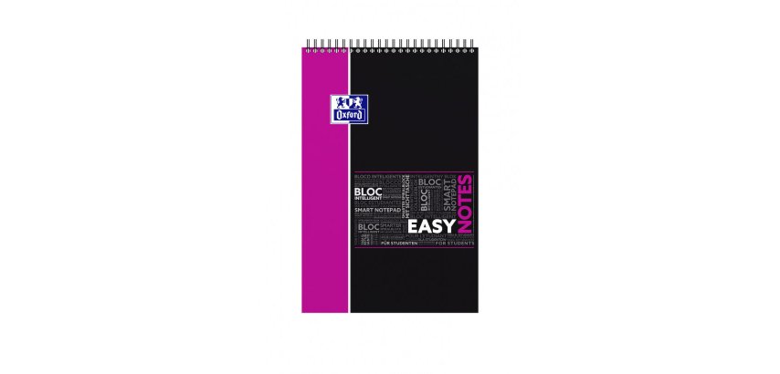 Bloc de bureau spirale Oxford Etudiants Easynotes 21 x 32,4 cm ligné 7mm 160 pages