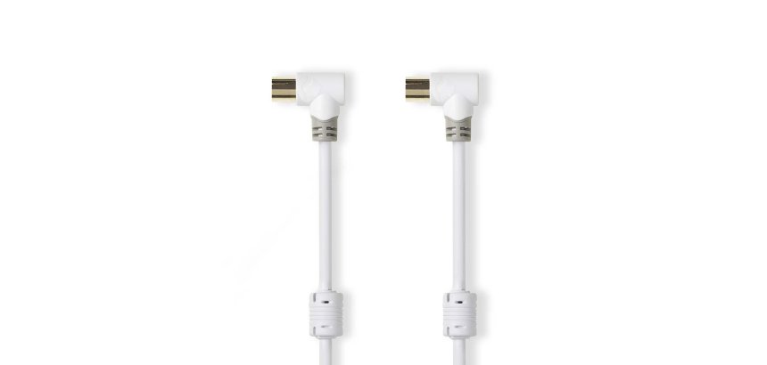 NEDIS Câble antenne TV CSBW40010WT50 - Câble antenne 5m