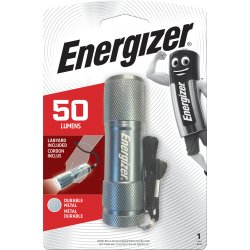 Torche Metal LED 50 lumens - autonomie 15h - fonctionne avec 3 piles AAA non fournies