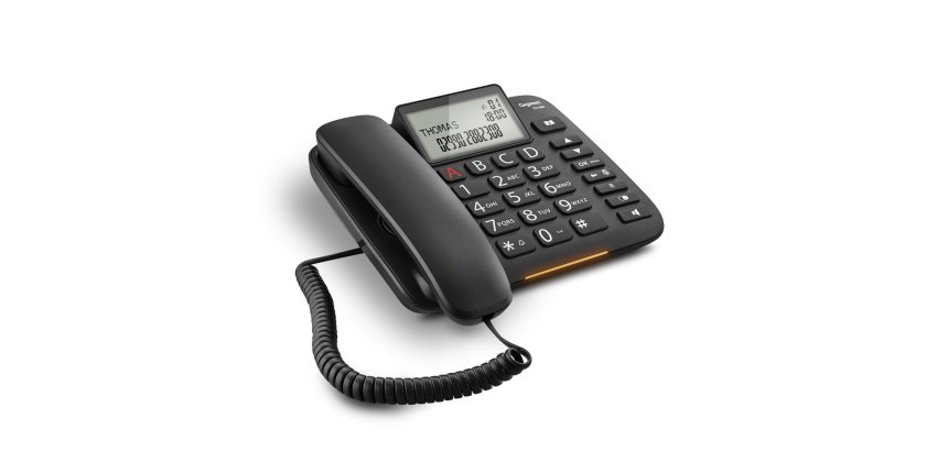 Gigaset DL380 Telefono analogico Identificatore di chiamata Nero