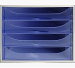 Module de classement ECOBOX, 4 tiroirs, gris