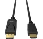 Vision TC 1MDPHDMI/BL câble vidéo et adaptateur 1 m DisplayPort HDMI Type A (Standard) Noir
