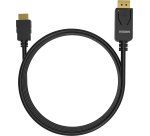 Vision TC 2MDPHDMI/BL câble vidéo et adaptateur 2 m DisplayPort HDMI Type A (Standard) Noir