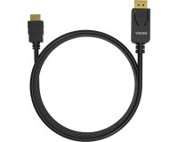 Vision TC 1MDPHDMI/BL câble vidéo et adaptateur 1 m DisplayPort HDMI Type A (Standard) Noir