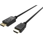 Vision TC 1MDPHDMI/BL câble vidéo et adaptateur 1 m DisplayPort HDMI Type A (Standard) Noir