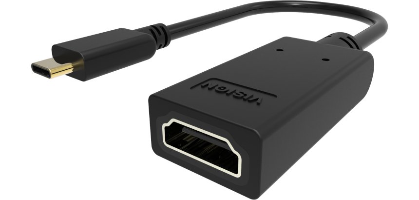Vision TC-USBCHDMI/BL câble vidéo et adaptateur USB Type-C HDMI Type A (Standard) Noir