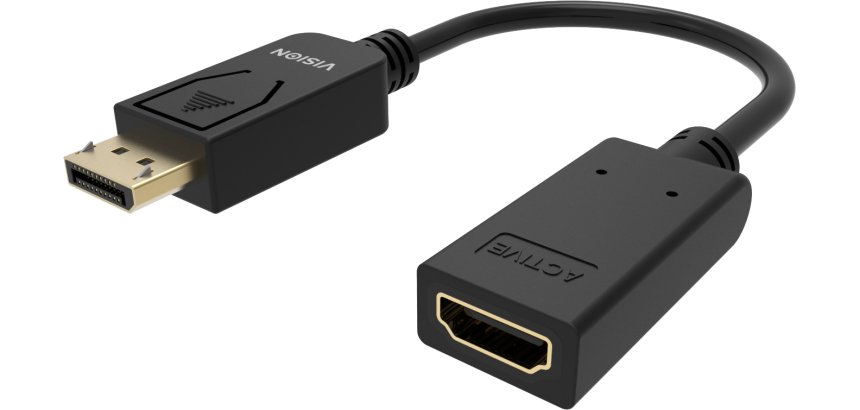 Vision TC-DPHDMI/BL câble vidéo et adaptateur HDMI Type A (Standard) DisplayPort Noir