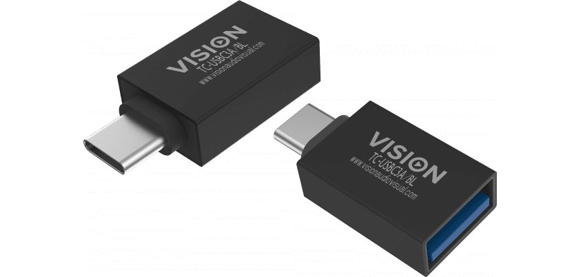 Vision TC-USBC3A/BL changeur de genre de câble USB C USB 3.0 A Noir