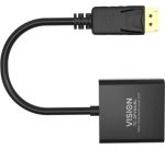 Vision TC-DPVGA/BL câble vidéo et adaptateur DisplayPort VGA (D-Sub) Noir