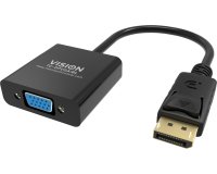 Vision TC-DPVGA/BL câble vidéo et adaptateur DisplayPort VGA (D-Sub) Noir