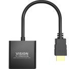 Vision TC-HDMIVGA/BL câble vidéo et adaptateur 0,23 m HDMI Type A (Standard) VGA (D-Sub) Noir