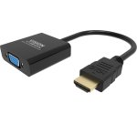 Vision TC-HDMIVGA/BL câble vidéo et adaptateur 0,23 m HDMI Type A (Standard) VGA (D-Sub) Noir