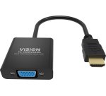 Vision TC-HDMIVGA/BL câble vidéo et adaptateur 0,23 m HDMI Type A (Standard) VGA (D-Sub) Noir