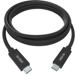 Vision TC 1MUSBC/BL câble USB USB 3.2 Gen 1 (3.1 Gen 1) 1 m USB C Noir