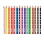 Pelikan 700665 pastello colorato Nero, Blu, Marrone, Verde, Grigio, Azzurro, Verde chiaro, Multicolore, Arancione, Pesca, Rosa, Viola, Rosso, Viola, Bianco, Giallo 24 pz